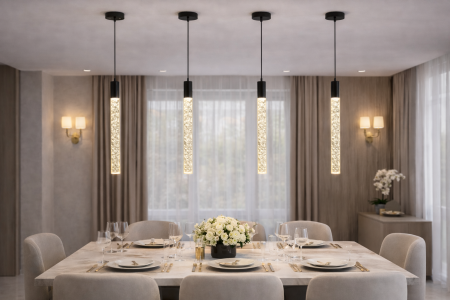 معلّقة الكريستال المضلعة